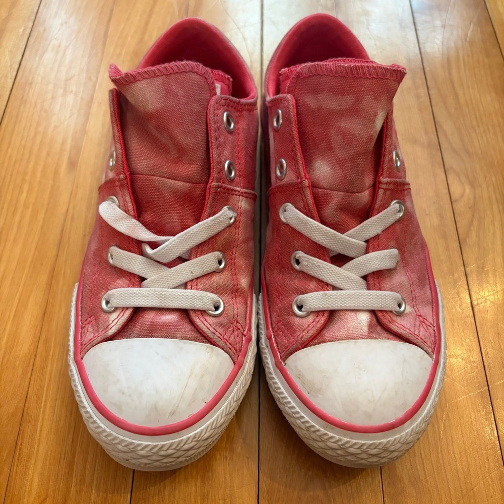 Converse Chuck Taylor All Star Pink Tie Dye Junior Sneakers 664181F Size 2